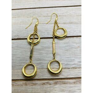 Chimento 18K 750 Double Circle Dangle Earrings